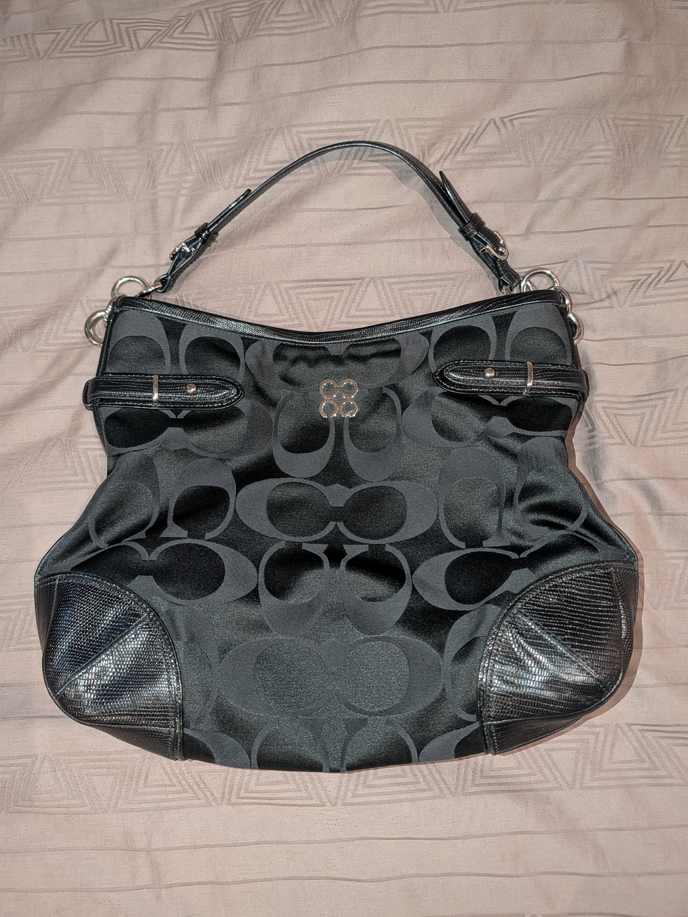 Coach Collette Signature Jacquard Hobo Bag